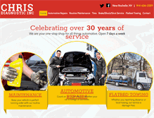 Tablet Screenshot of chrisdiagnostics.com
